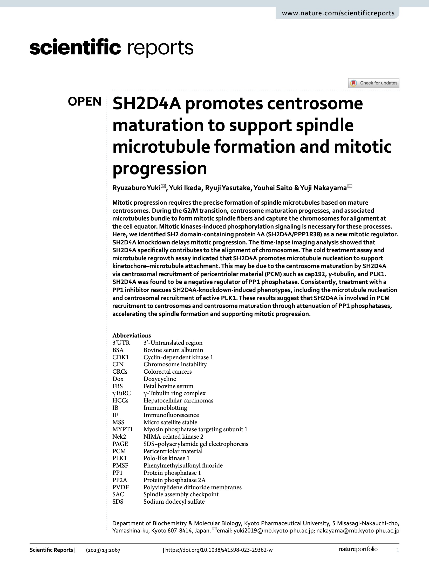 Scientific Reports 2023